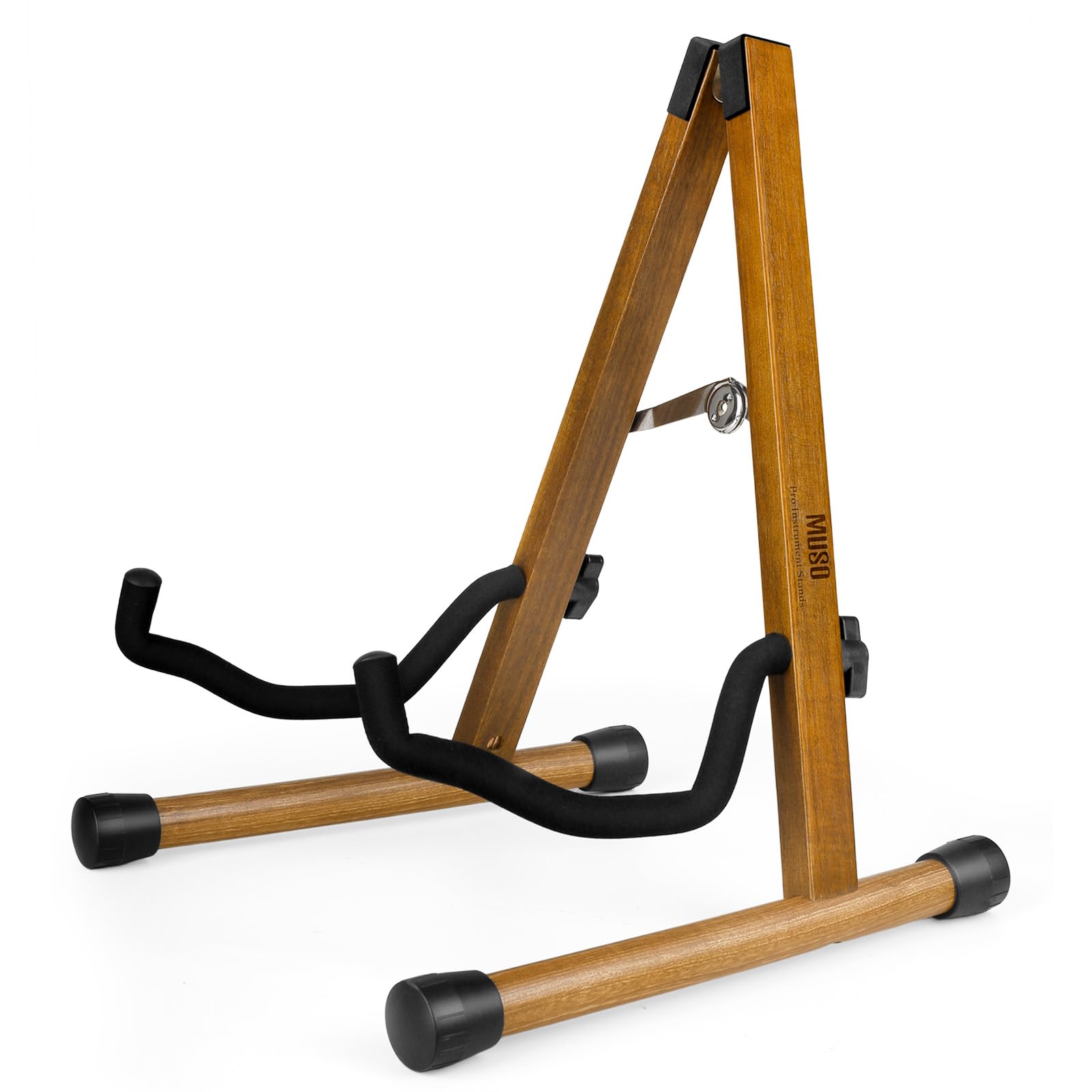 MUSO Guitar Stand,Acoustic Guitar Stand,Wood Classical Electric Guitar Stand,Foldable Bass Guitar Stand,Guitar Accessories also fit Bass,Violin,Ukulele(Acacia)